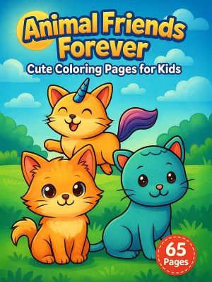Amigos Animales para Siempre: 65 Lindas Páginas para Colorear para Niños