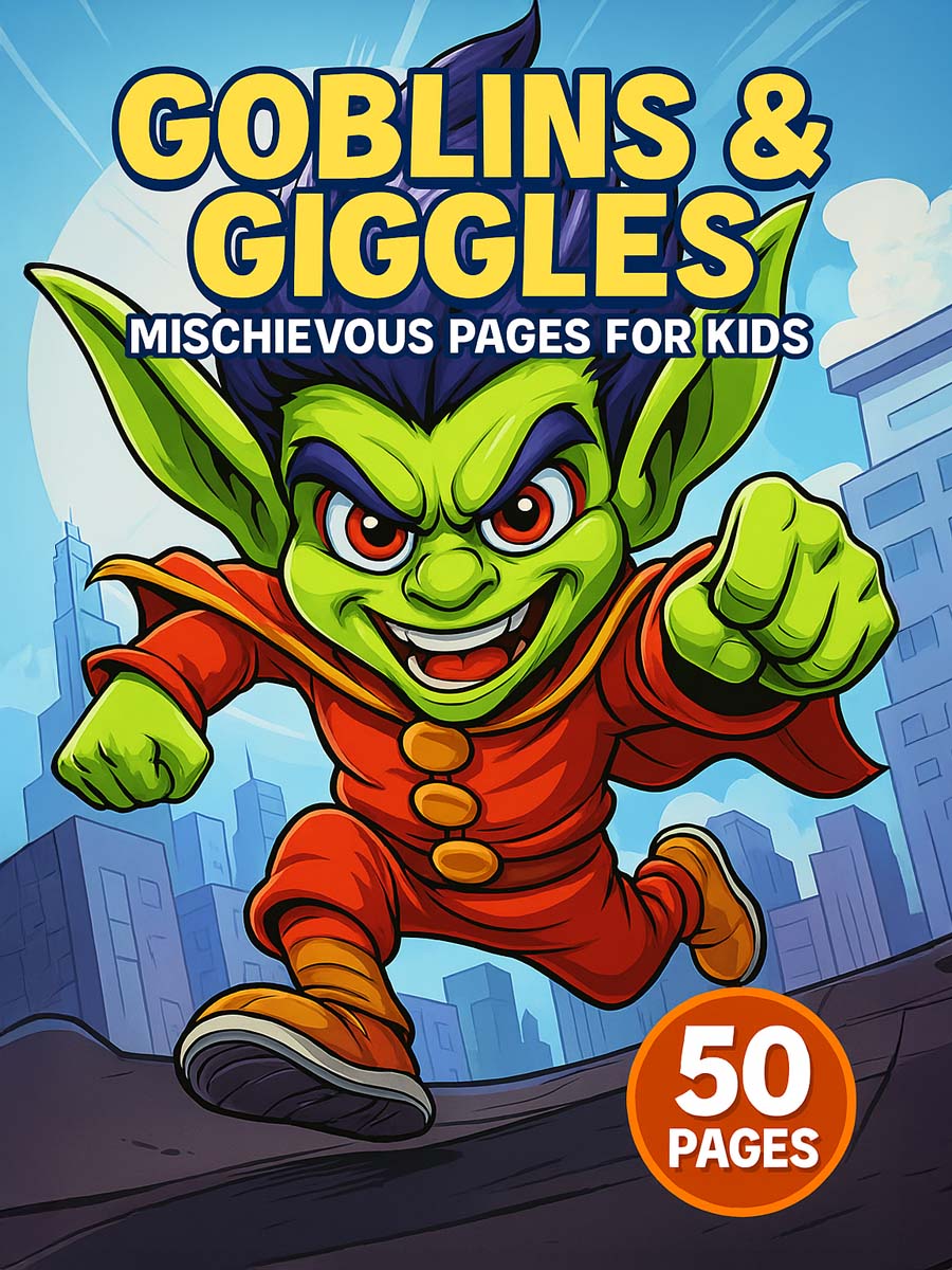 Duendes y Risas – 50 Páginas Traviesas para Niños