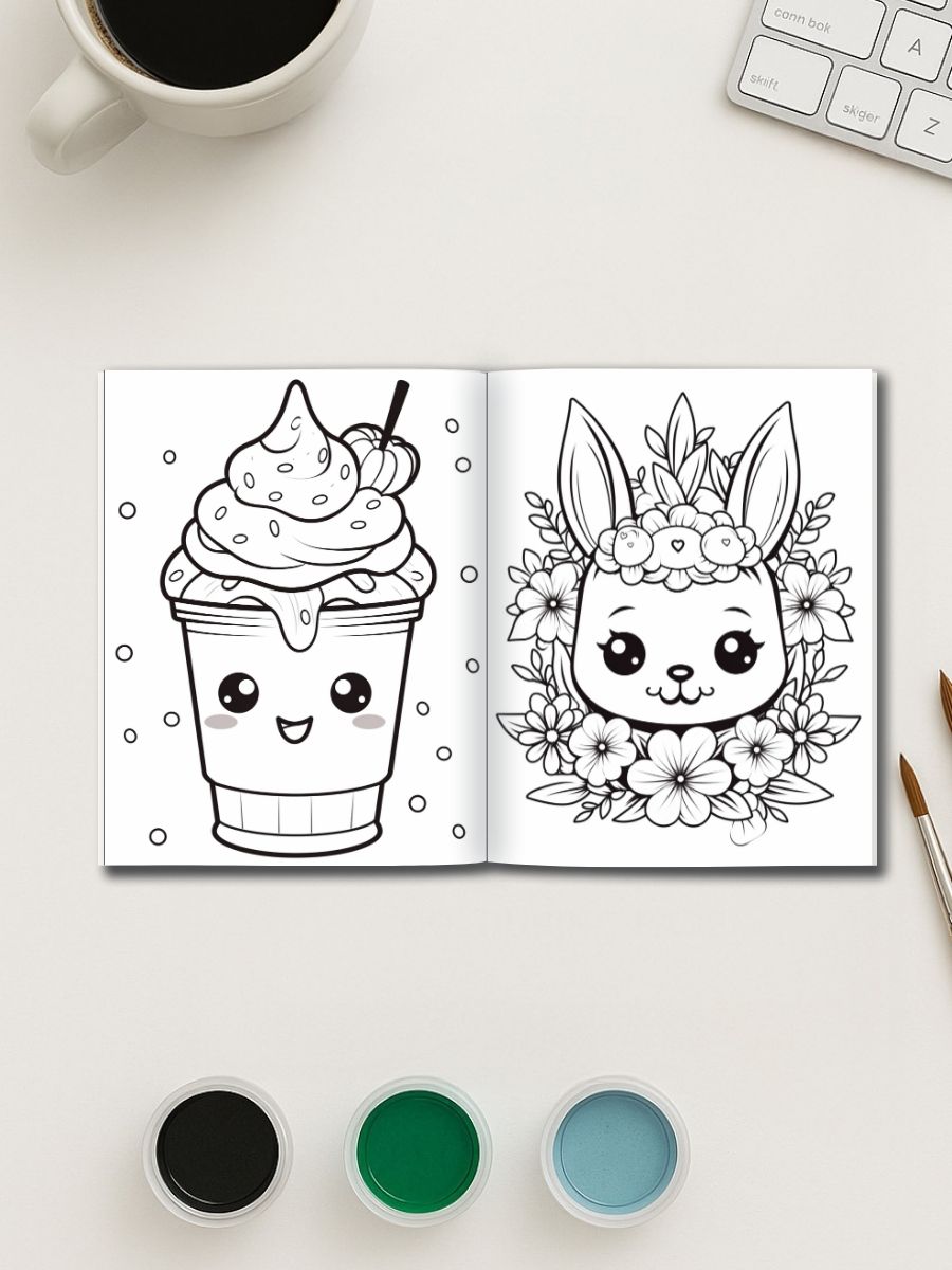 Bellezas Kawaii – 130 Adorables Páginas para Colorear de Objetos Cotidianos - Imagen 2