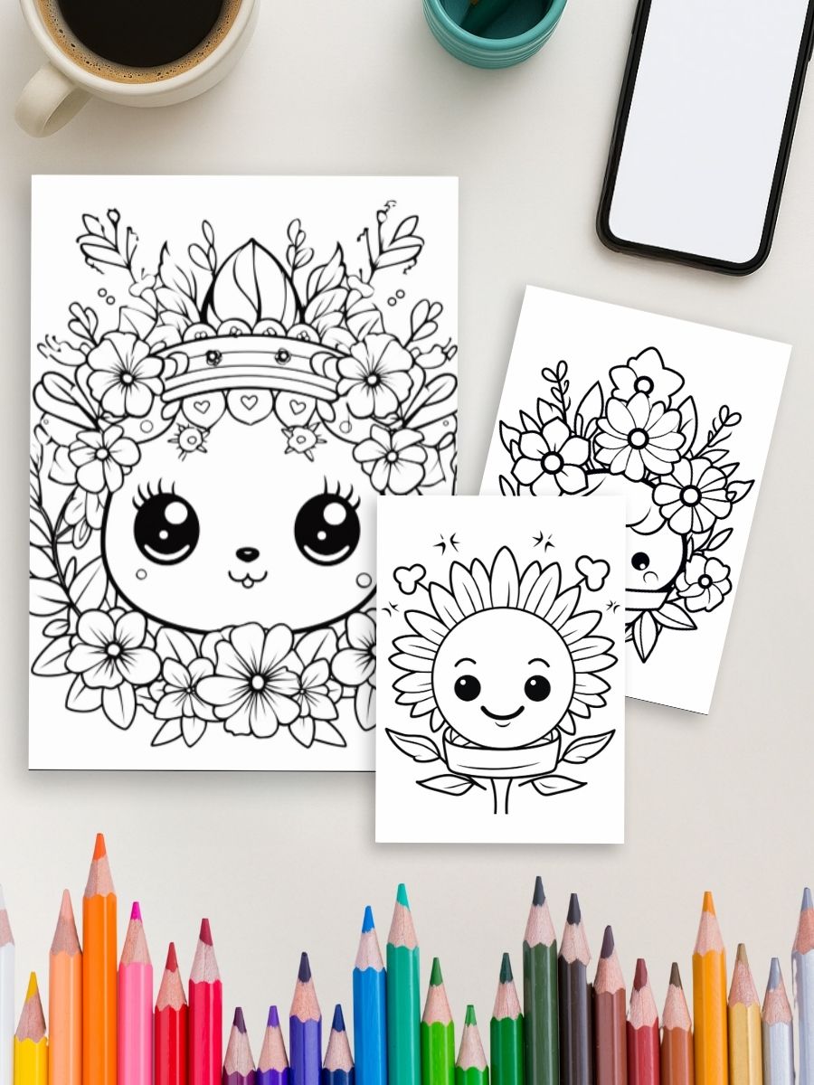 Bellezas Kawaii – 130 Adorables Páginas para Colorear de Objetos Cotidianos - Imagen 3