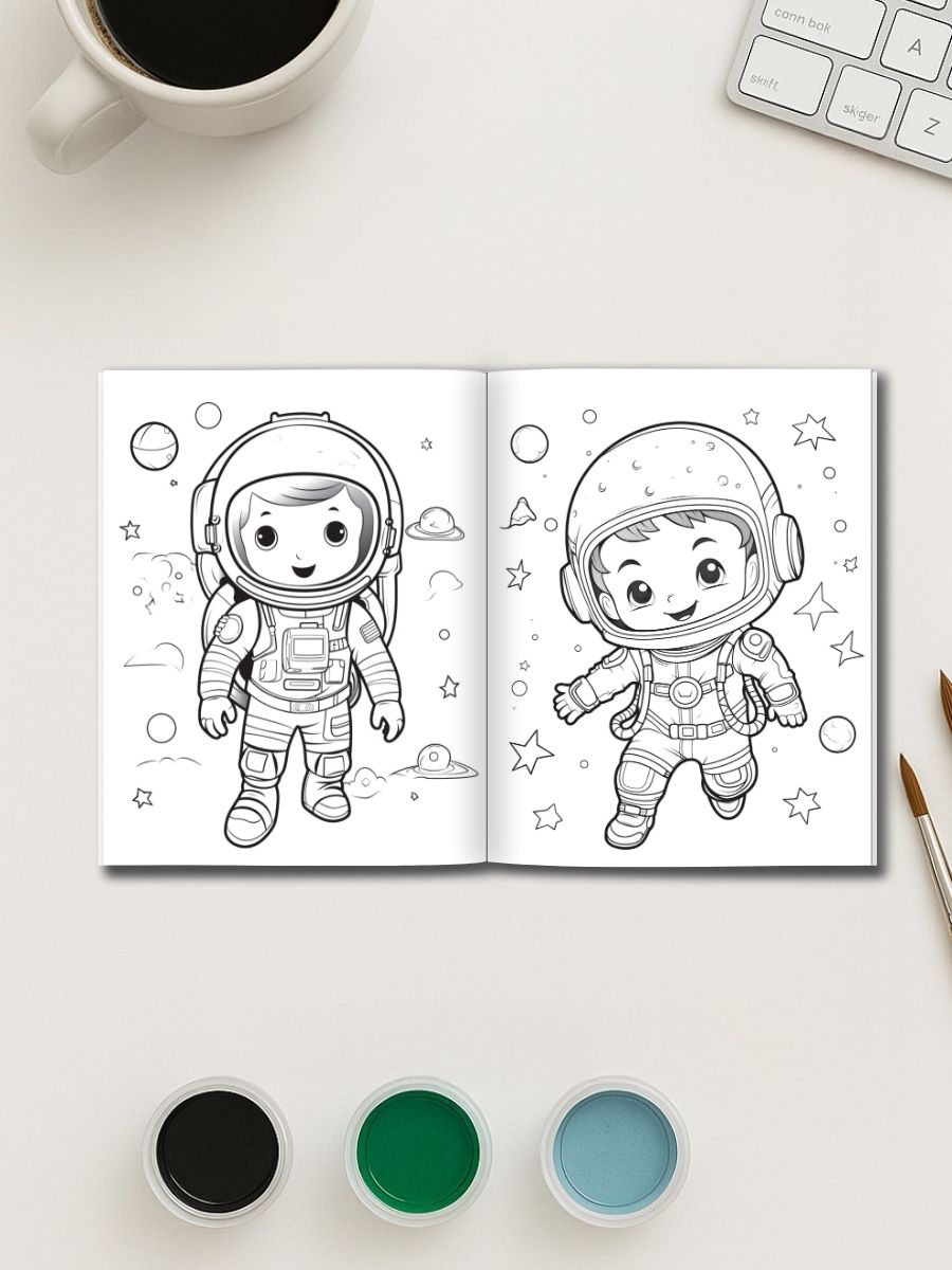 Niños en el Espacio: 50 Aventuras Intergalácticas para Colorear - Imagen 2