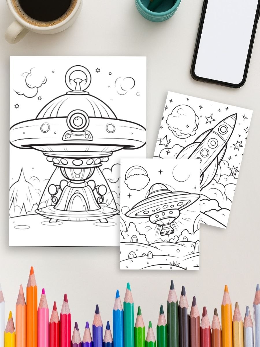 Niños en el Espacio: 50 Aventuras Intergalácticas para Colorear - Imagen 3