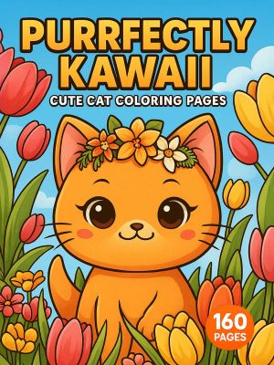 Perfectamente Kawaii – 160 Adorables Páginas para Colorear de Gatos
