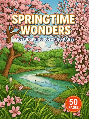 Maravillas de Primavera: 50 Alegres Páginas para Colorear