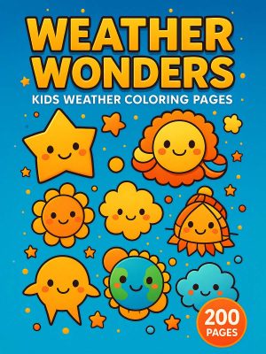 Maravillas del Tiempo – 200 Páginas Para Colorear con Temas del Clima y las Estaciones